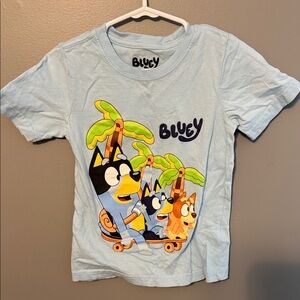 Bluey Kids Short Sleeve T-Shirt - Light Blue